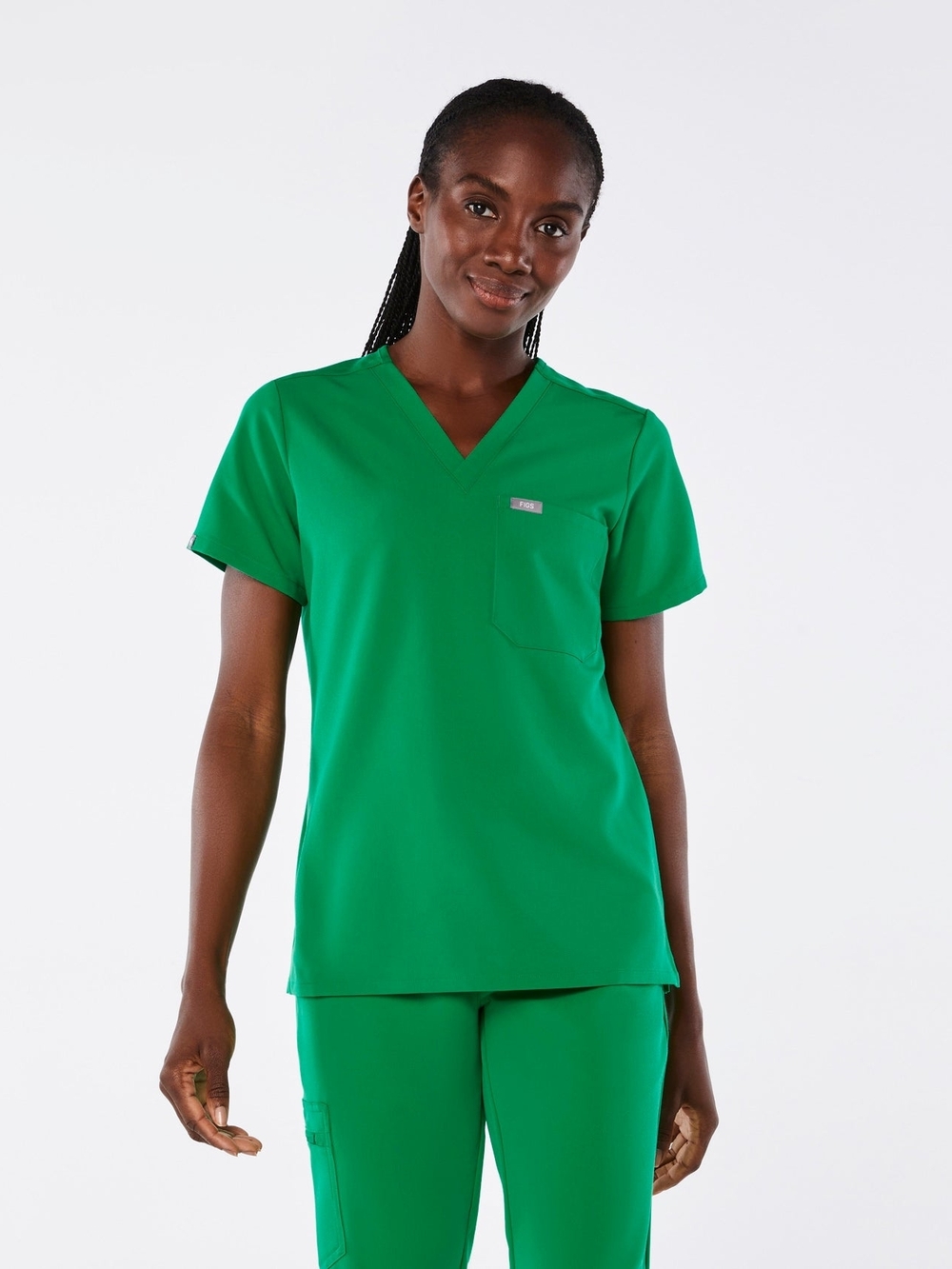 Figs Evergreen Catarina Scrub Top